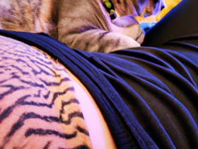 why does my cat lay on my stomach when i’m pregnant